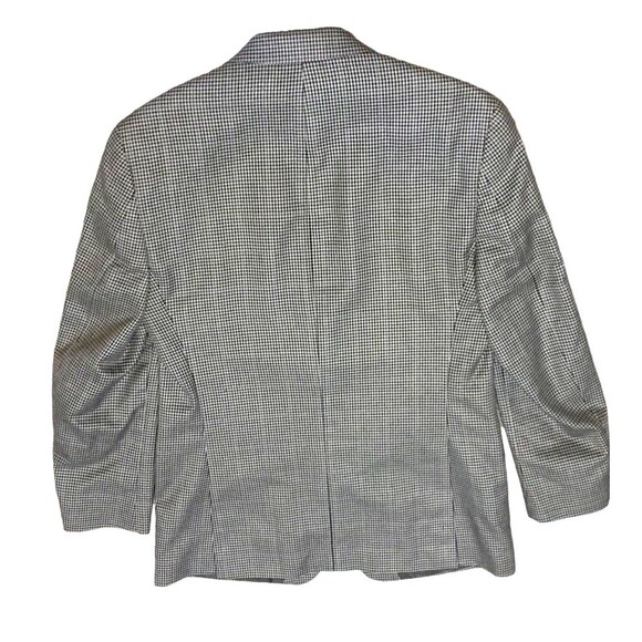 Michael Kors 40 L sport suit jacket blazer gingham black check Macy's Men Store - Picture 5 of 16